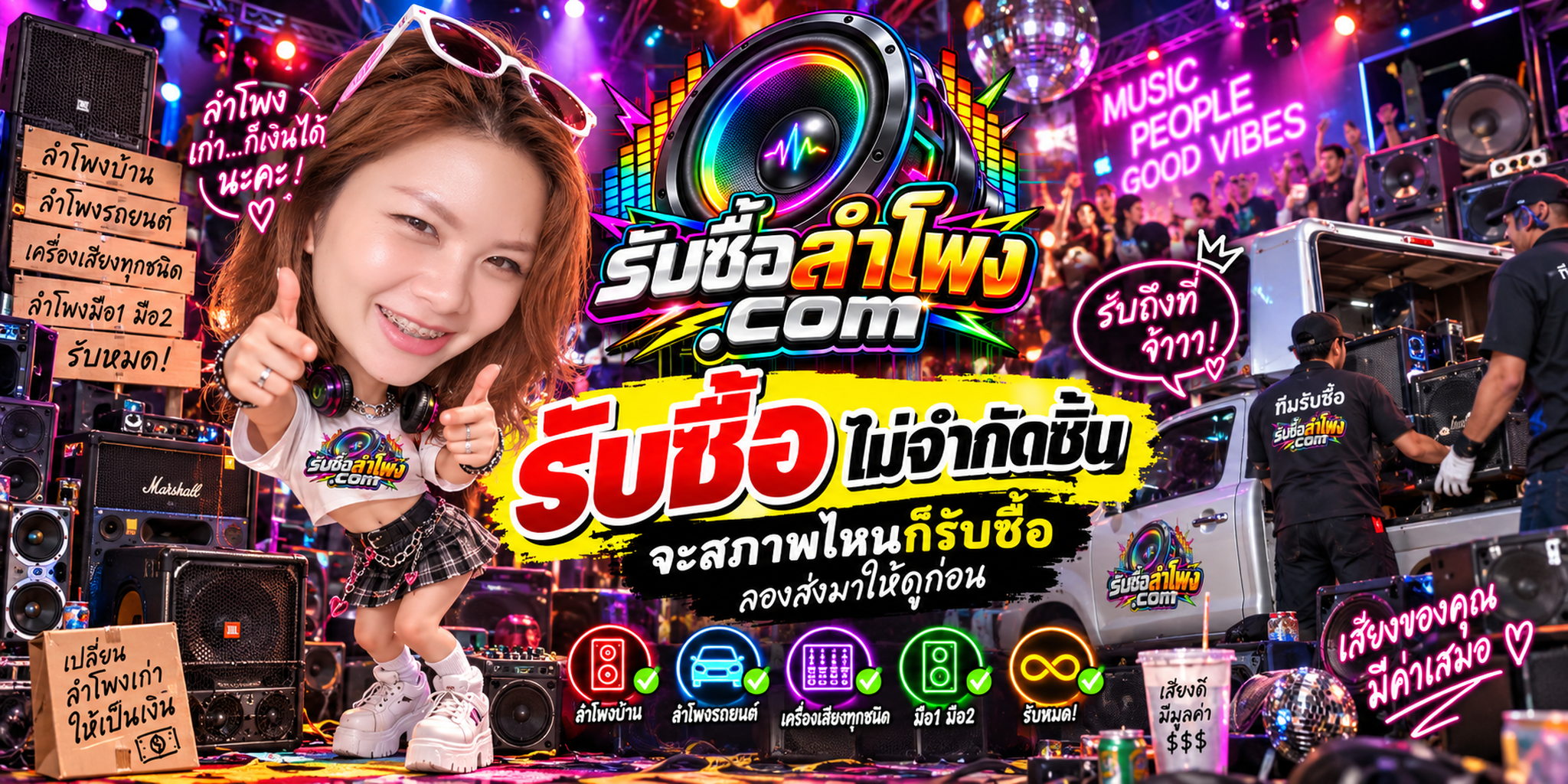 ทีมรับซื้อลำโพงและเครื่องเสียง รับพิจารณาหลายประเภทและหลายชิ้น